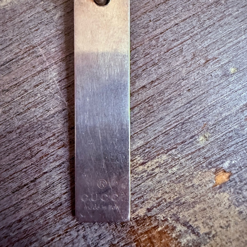 Gucci Silver Rectangular Pendant - image 2
